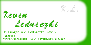 kevin ledniczki business card